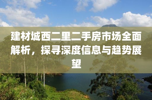 建材城西二里二手房市场全面解析，探寻深度信息与趋势展望