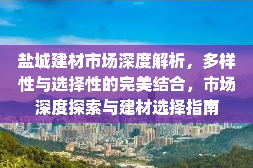 盐城建材市场深度解析，多样性与选择性的完美结合，市场深度探索与建材选择指南