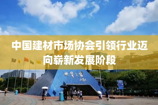 中国建材市场协会引领行业迈向崭新发展阶段