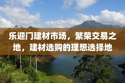 乐迎门建材市场，繁荣交易之地，建材选购的理想选择地